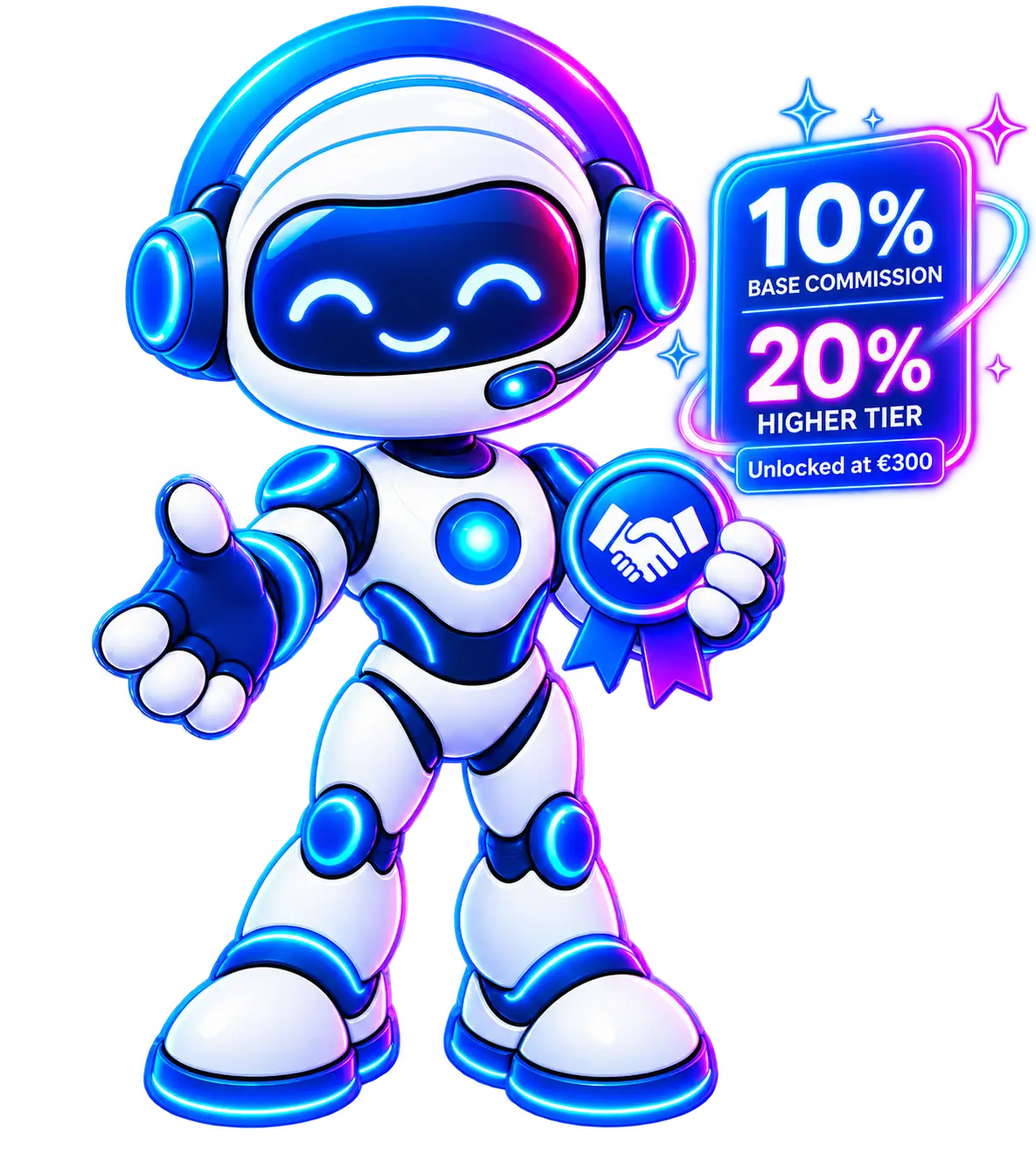 Dalilou Affiliate Program with 10% base commission and 20% commission unlocked at €300