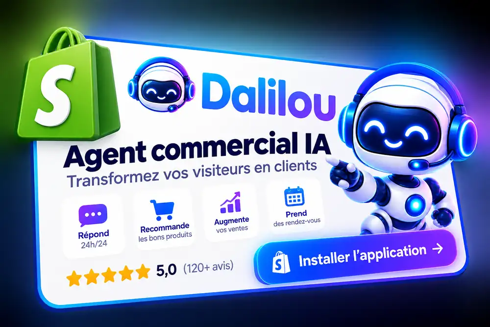 Connexion de l’application Dalilou à Shopify